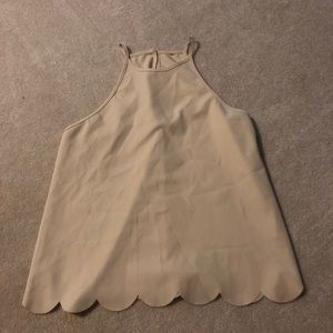 Scallop tank top